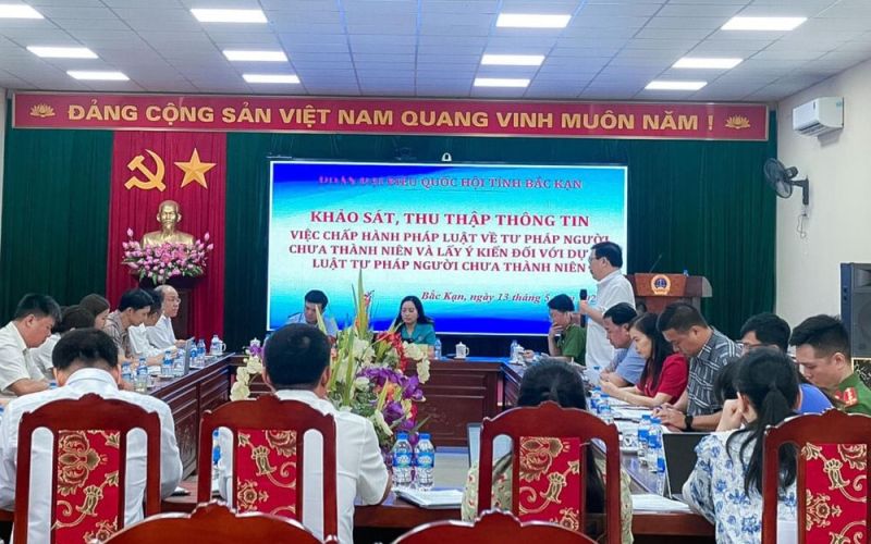 Đoàn ĐBQH tỉnh khảo sát việc chấp hành pháp luật về tư pháp người chưa thành niên