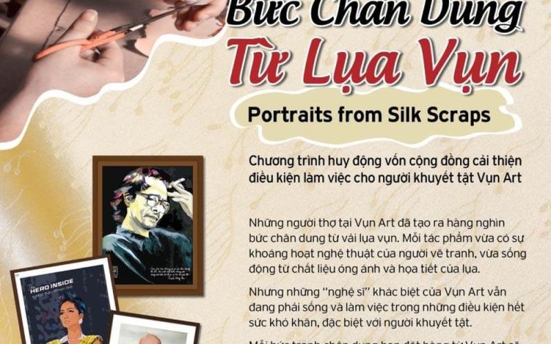 Hà Nội 'Những bức chân dung từ lụa vụn': Chung tay 'xây Nhà mới' cho người khuyết tật tại Vụn Art