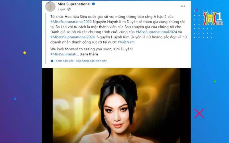 Kim Duyên bất ngờ làm giám khảo Miss và Mr. Supranational 2024